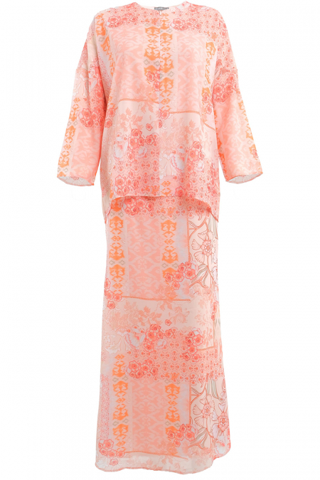 Bahagia Blouse & Skirt - Orange Patchwork