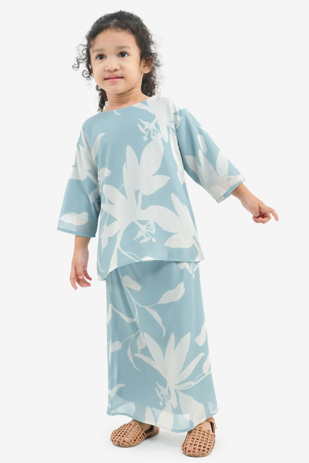 KIDS Bahagia Set - Blue Floral Abstract