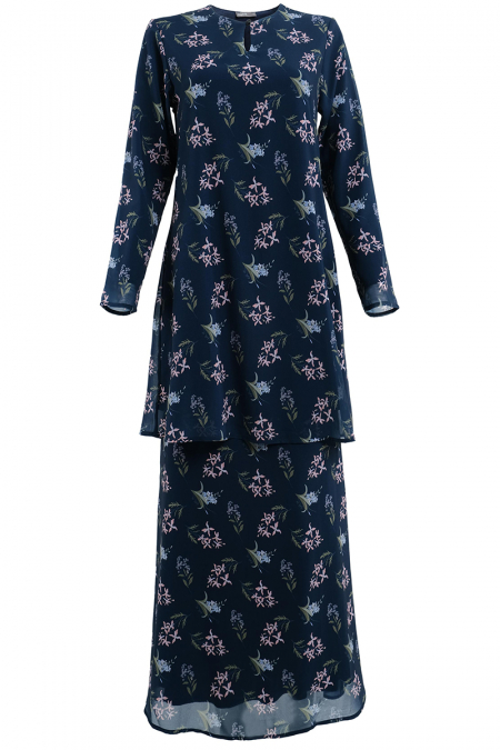 Gembira Blouse & Skirt - Navy Bouquet