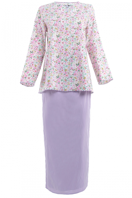 COTTON Posey Blouse & Skirt - Lilac Print/Lilac