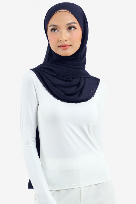 Aisyah Scallop Headscarf - Eclipse
