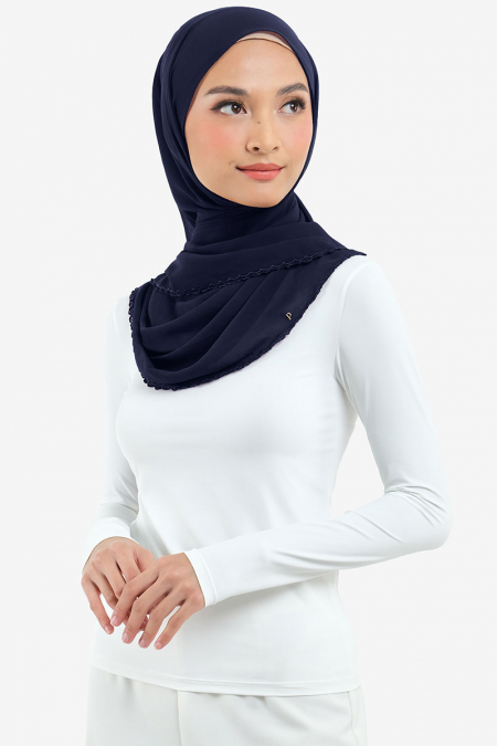 Aisyah Scallop Headscarf - Eclipse