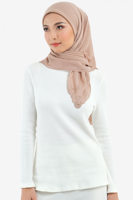 Dayana Square Voile Headscarf - Sand