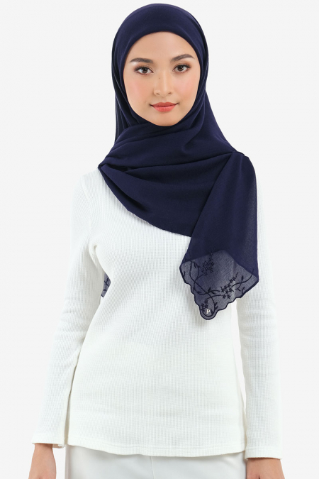 Dayana Square Voile Headscarf - Eclipse