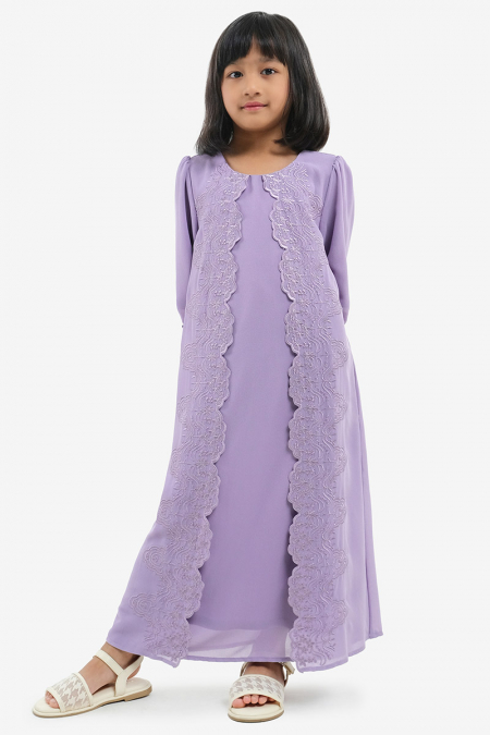 KIDS Keladen Flared Dress - Dusty Lavender