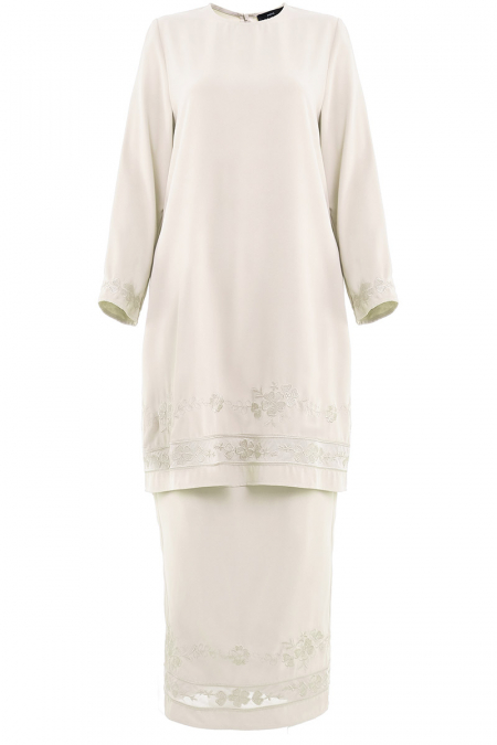 Biduri Blouse & Skirt - Oat Milk