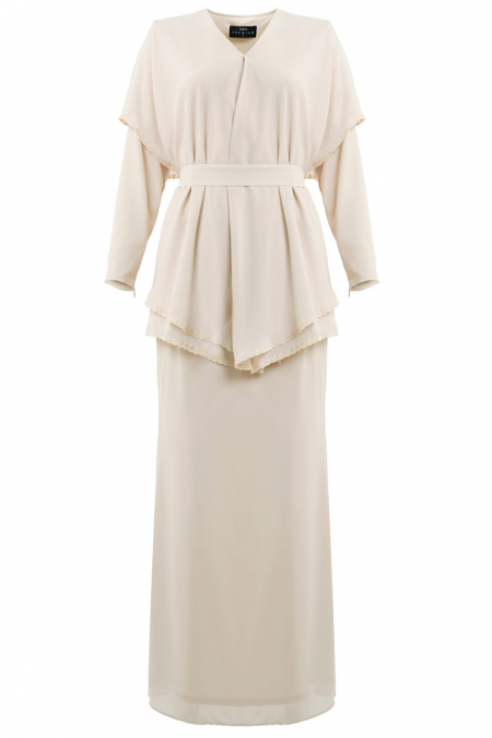 Zafira Blouse & Skirt - Oat Milk