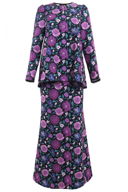 Moonstone Blouse & Skirt - Purple Print