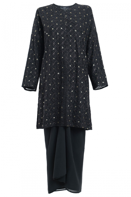 Melawati Blouse & Skirt - Black