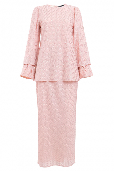 Changkat Blouse & Skirt - Dusty Pink