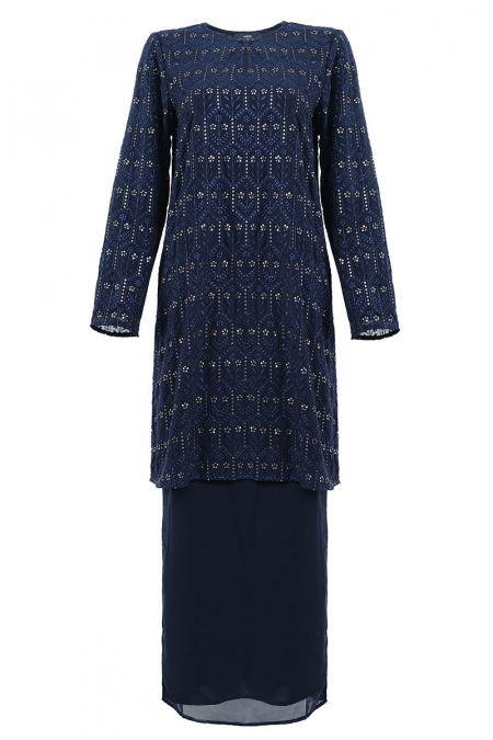 Kayangan Blouse & Skirt - Graphite Blue