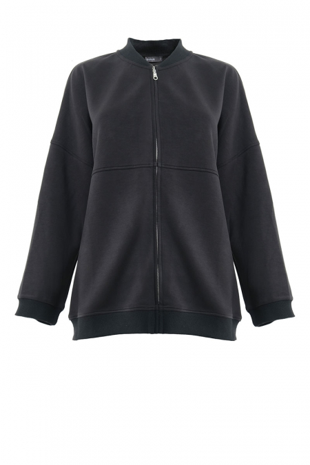 Emilee Zip-Front Jacket - Black