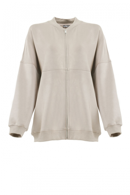 Emilee Zip-Front Jacket - Pale Oak