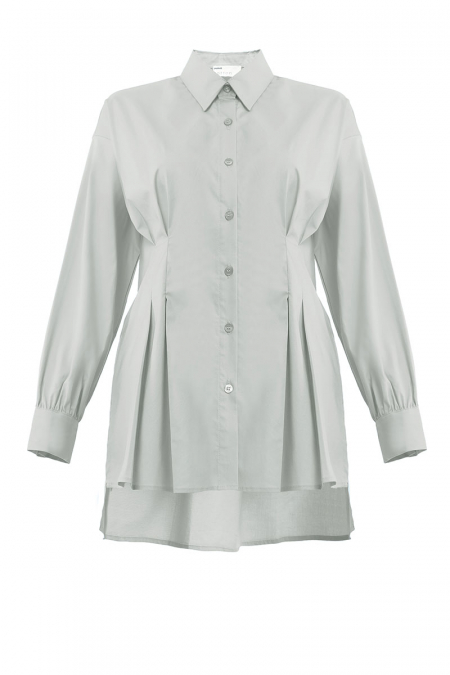 Verena Front Button Shirt - Grey Oak