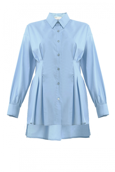 Verena Front Button Shirt - Light Blue