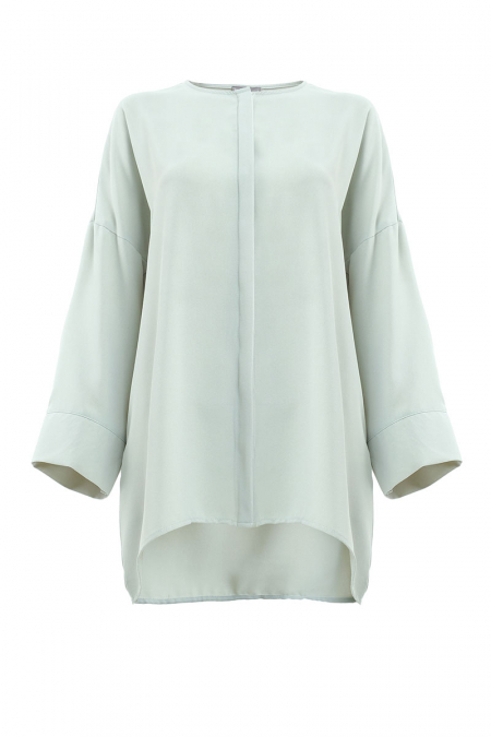 Randeen Front Button Blouse - Seafoam