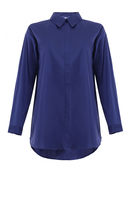 Raima Front Button Shirt - Navy