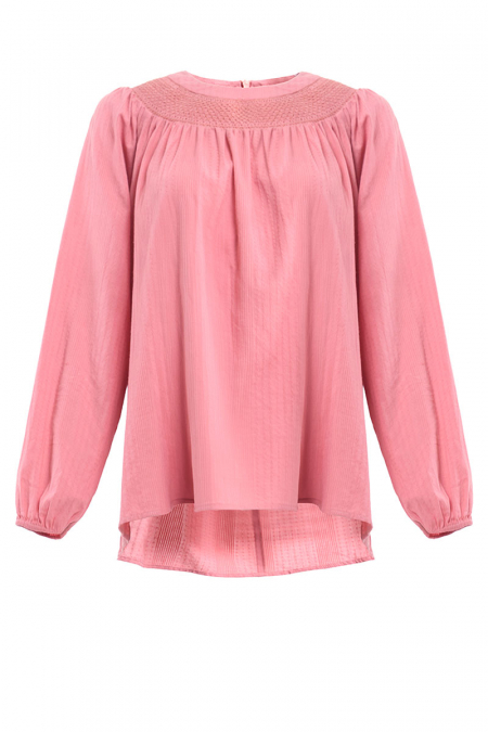 Kardyn Flared Blouse - Burnt Coral
