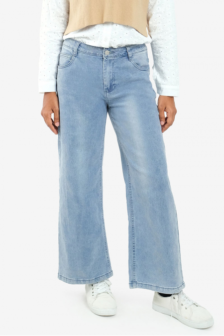 Gittel Straight Cut Jeans - Light Wash