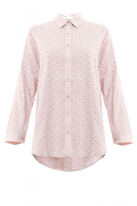 Chandan Drop Shoulder Shirt - Dusty Pink