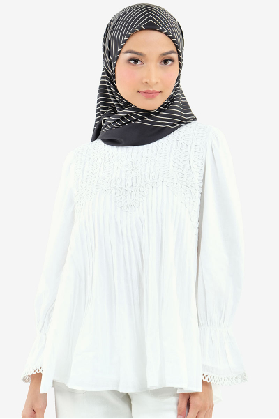 Bahija Satin Printed Square Headscarf