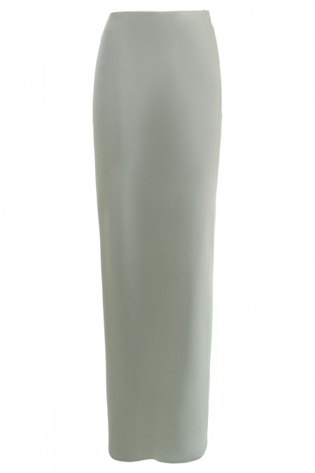 Aleisha Flared Satin Skirt - Frosty Sage