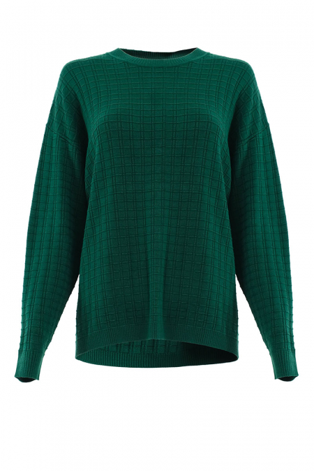 Germani Knitted Drop Shoulder Sweater - Forest Green