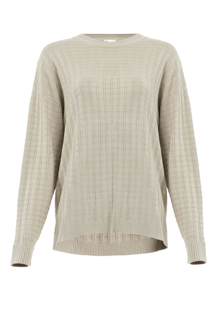 Germani Knitted Drop Shoulder Sweater - Ecru