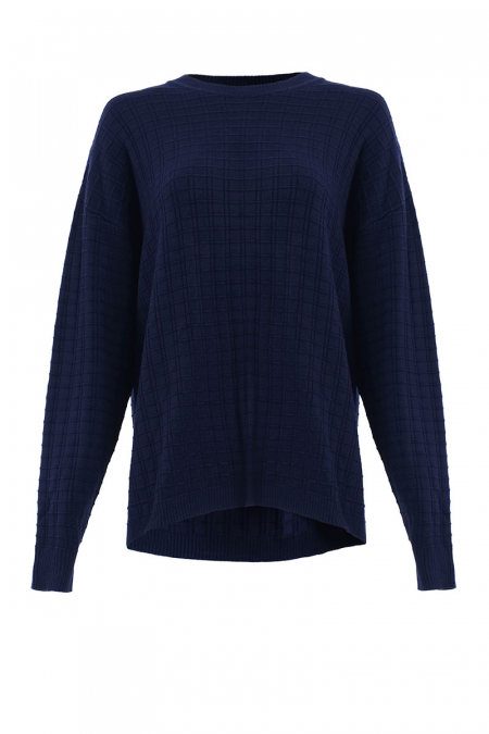 Germani Knitted Drop Shoulder Sweater - Eclipse