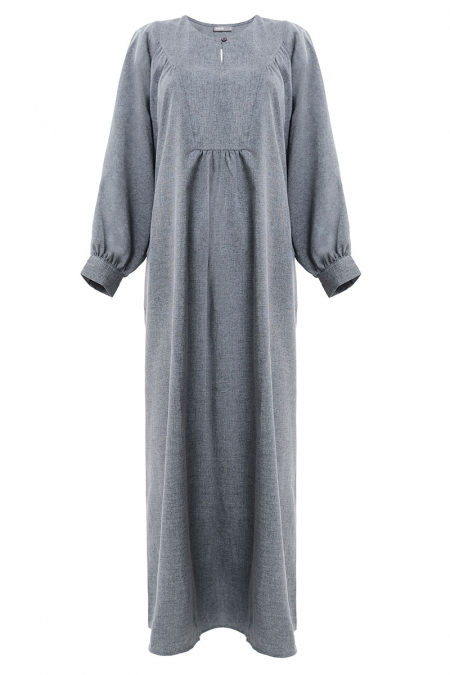 Xaniyah Gathered Panel Dress - Dark Heather Grey