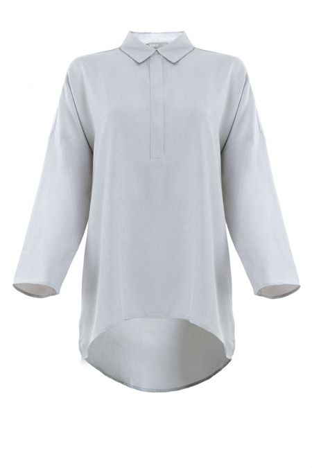 Wina Henley Shirt - Light Heather Grey