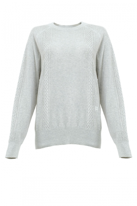 Maella Round Neck Sweater - Heather Grey