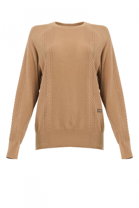 Maella Round Neck Sweater - Peanut