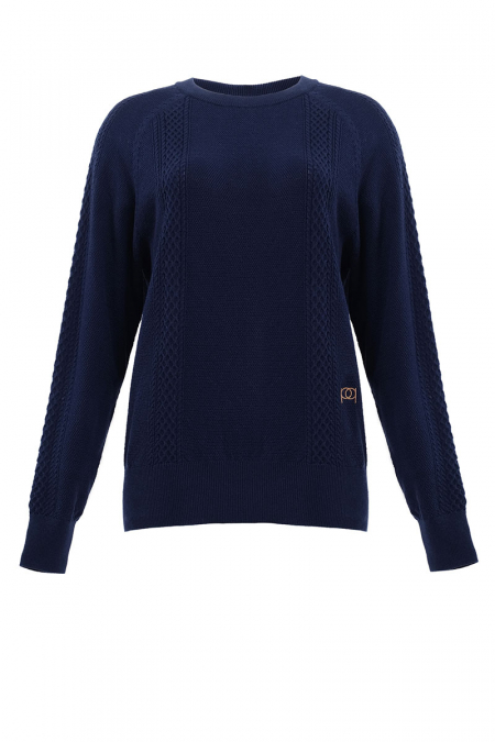 Maella Round Neck Sweater - Eclipse