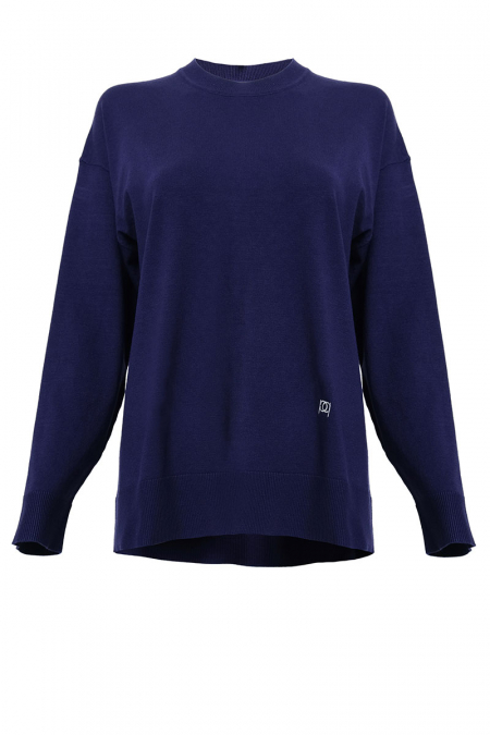 Wilbeth Drop Shoulder Sweater - Navy