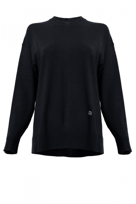 Wilbeth Drop Shoulder Sweater - Black