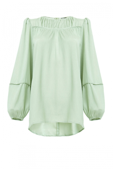 Tyleshia Flared Blouse - Matcha
