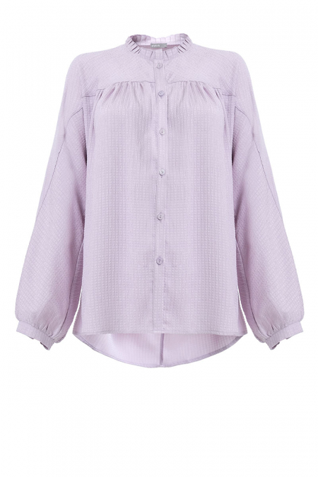 Udantika Front Button Blouse - Lilac Ash