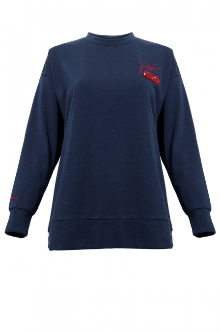 Infinity Drop Shoulder Sweater - Eclipse