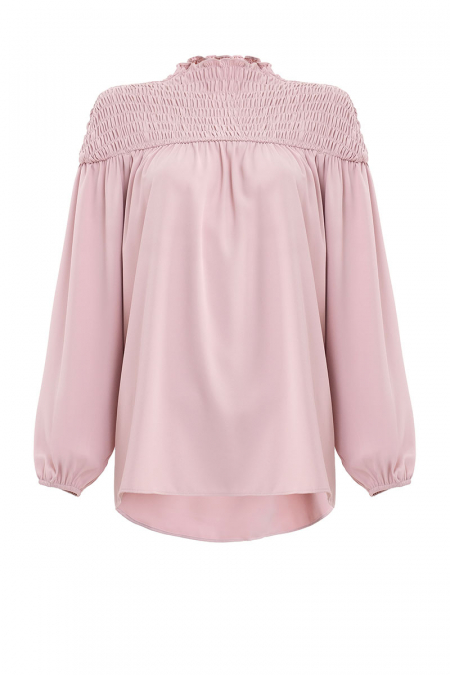 Wichita Smock Blouse - Pink Lotus