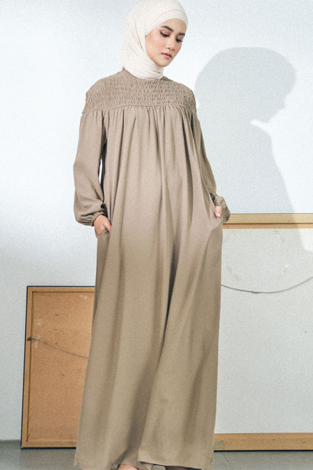 Xasna Smock Dress - Timber