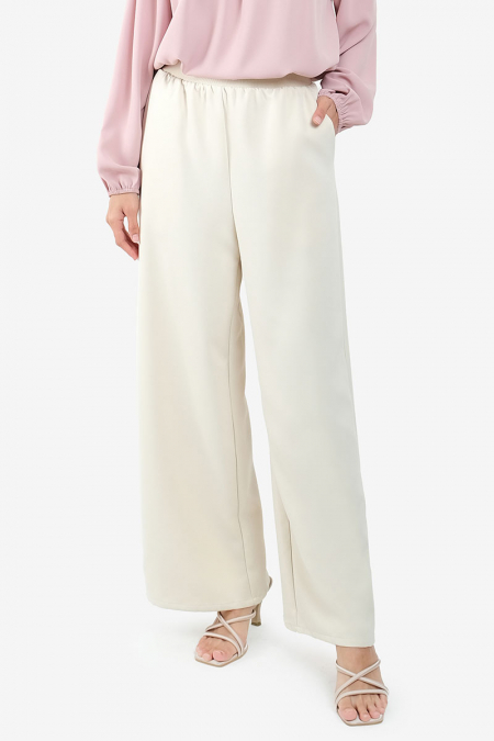 Fernley Wide Legged Pants 2.0 - Oatmilk