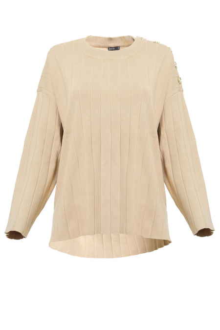 Izumi Drop Shoulder Blouse - Biscotti