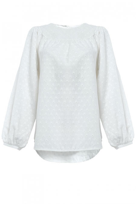 Korinna Embroidered Blouse 2.0 - White