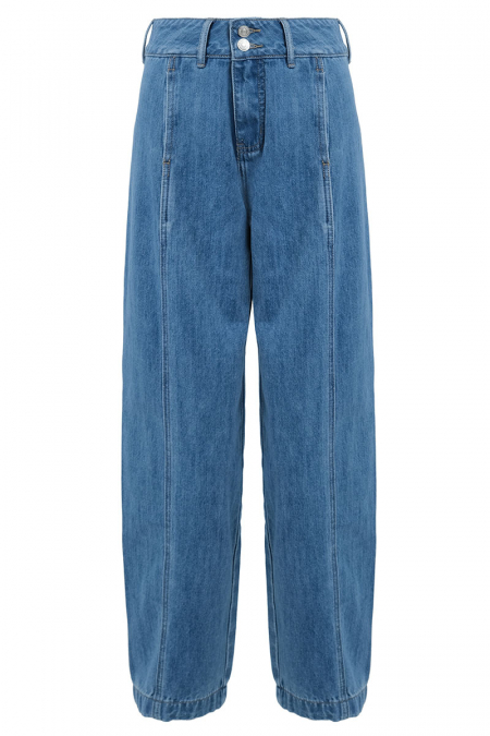 COTTON Philippa Mom Jeans - Light Wash