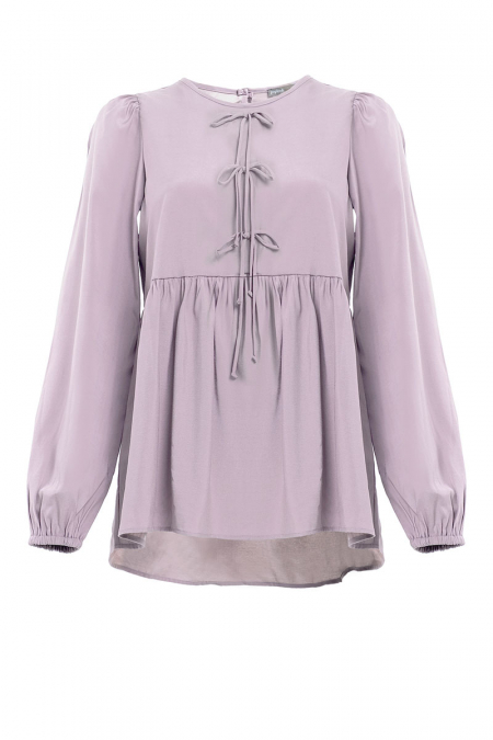 Sarafina Gathered Waist Blouse - Dusty Pink