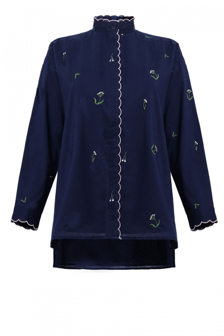 Marshelina Embroidered Blouse - Eclipse Floral