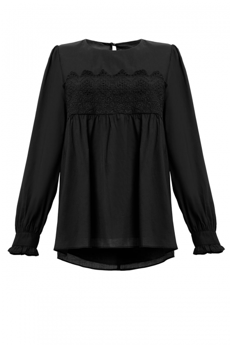 Dylyn Puff Shoulder Blouse 2.0 - Black