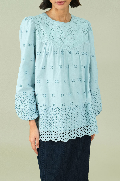 Bristol Embroidered Eyelet Blouse