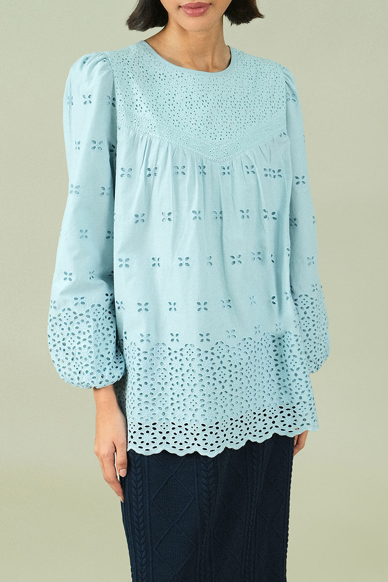 Bristol Embroidered Eyelet Blouse